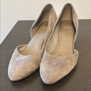Eileen Fisher Grey Suede D’Orsay pump